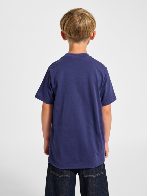 hmlJR REG T-SHIRT S/S RUNNER 2-PACK, SMOKE PINE/DEEP COBALT, model